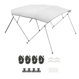 Vevor 197988671169 4 Bow Boat Bimini Tops 600d Polyester Canopy With Aluminum Alloy Frame Waterpr