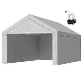 Vevor 313111360391 Carport Replacement Canopy 12 X 20 Ft. Potable Garage Tent Top Tarp With Sidewa