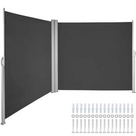 Vevor 617201412718 236 Inch X 71 Black Retractable Awnig-rugged Full Aluminum Rust-proof Patio Su