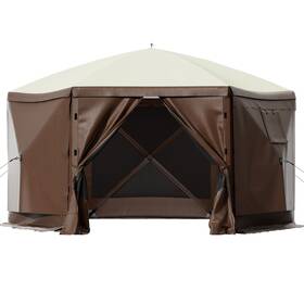 Vevor 810087877385 Gazebo Screen Tent 10 X Ft 6 Sided Pop-up Camping Canopy Shelter With