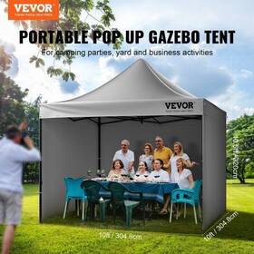 Dcsypsh1010ftafo2v0 Vevor 10x10 Ft Pop Up Canopy Removable Sidewalls Instant Canopies Portable Gazebo