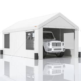 Fbsjs812x20ftrc3t Vevor Carport 12 X 20 Ft Heavy Duty Car Canopy With Roll-up Ventilated Windows