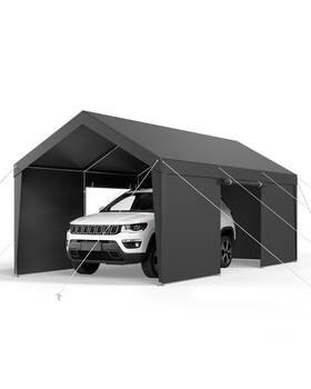 Fbsjsqcckhs886lb9001 Vevor Carport Car Canopy 12x20ft Heavy Duty Outdoor Shelter With Sidewalls