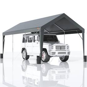 Kfsjs810x20ftcem4 Vevor Carport Heavy Duty 10 X 20ft Car Canopy Outdoor Garage Shelter With 8 Re