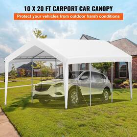 Qczyp10x20ft8px9h Vevor Carport Canopy 8 Legs 10ft X 20ft Heavy Duty Car Shelter Steel Frame Garage