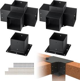 Ssb2f2 Vevor Pergola Bracket Kit 6ftftx6ftft 4pcs 2pcs 4pc 4-way 6 Set Black