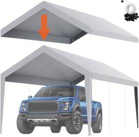 Sxyqcpbh12x20 Vevor Carport Replacement Canopy Cover 10ftx20ft For Tent Top Garage Shelter With