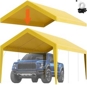 Sxyqcpbm10x20 Vevor Carport Replacement Canopy 10x20 Cover Yellow