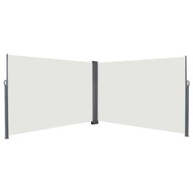 143684 Vidaxl Retractable Side Awning Cream 600 X 200 Cm Metal