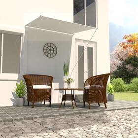 143764 Vidaxl Retractable Awning 59.1 Inch X59.1 Cream Outdoor Garden Sun Screen Protect