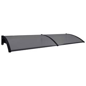 144826 Vidaxl Door Canopy Black 94.5 Inch X31.5 Pc