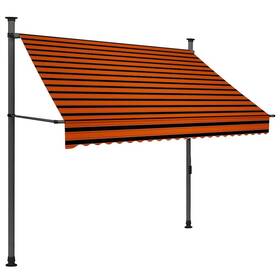 Vidaxl 145878 Retractable Awning Orange And Brown