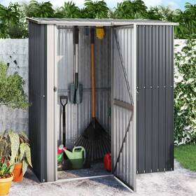 150905 Vidaxl Garden Shed Tool Organizer Storage House Outdoor Patio Galvanized Steel V