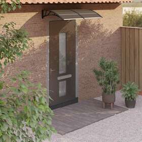 153582 Vidaxl Door Canopy Black 59.1 Inch X31.5 Polycarbonate