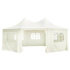 160134 Vidaxl Gazebo Octagonal Canopy Tent Patio Pavilion Sunshade With Sidewalls Cream