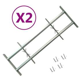 3057508 Vidaxl 2x Adjustable Security Grilles For Windows 27.6 Inch -41.3 Build Accessory