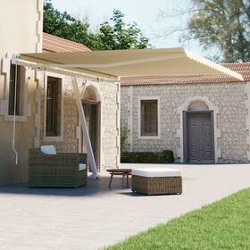 3069537 Vidaxl Retractable Awning With Hand Crank Handle Sunshade Shelter For Outdoor