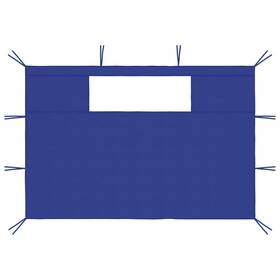 3070426 Vidaxl Canopy Sidewalls 2 Pcs Pavilion Gazebo Sidewall Tent With Windows Blue