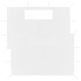3070428 Vidaxl Canopy Sidewalls 2 Pcs Pavilion Gazebo Sidewall Tent With Windows White