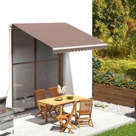311975 Vidaxl Replacement Fabric For Awning Brown 9.8ftx8.2ft
