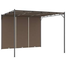 312263 Vidaxl Gazebo Outdoor Canopy Tent Patio Pavilion With Sidewall Curtains Taupe
