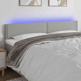 3148400 Vidaxl Led Headboard Light Gray 78.7 Inch X2 X30.7 /34.6 Fabric