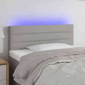 3148492 Vidaxl Led Headboard Light Gray 39.4 Inch X2 X30.7 /34.6 Fabric