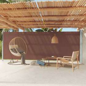 X236.2 Vidaxl 317975 Patio Retractable Side Awning 78.7 Inch Brown