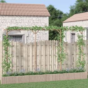 341747 Vidaxl Pergola Brown Bamboo Large Durable Rectangular