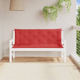 361703 Vidaxl Garden Bench Cushion Set Of 2 Red Oxford Fabric Extra Long
