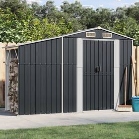364518 Vidaxl Garden Shed Metal Outdoor Storage Tool House Galvanized Steel