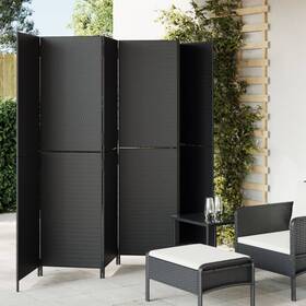 365352 Vidaxl Room Divider 4 Panels Folding Privacy Screen Partition Office Poly Rattan