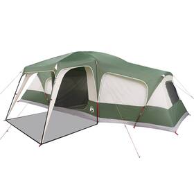 4009584 Vidaxl Family Tent With Porch Dome 9-person Green Waterproof