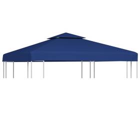 40879 Vidaxl Gazebo Canopy Dark Blue Polyester With Pvc Coating 9.8ft X