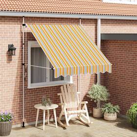 43226 Vidaxl Manual Retractable Awning Folding Canopu Patio Sunshade Shelter