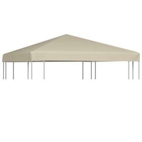 44778 Vidaxl Gazebo Top Cover 1 Oz/ft 9.8ftx9.8ft Beige