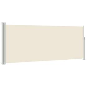 47.2x118.1in Vidaxl 45360 Retractable Side Awning Cream Uv And Water Modern Outdoor Shade