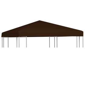 46621 Vidaxl Gazebo Top Cover 9.1 Oz/yd 9.8ftx9.8ft Brown