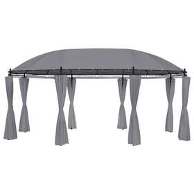 X100.4 Vidaxl 48035 Gazebo With Curtains 204.7 Inch X137.4 Anthracite