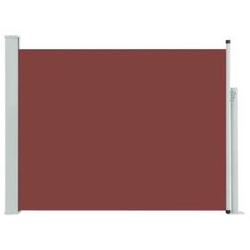 X196.9 Vidaxl 48399 Patio Retractable Side Awning 55.1 Inch Brown