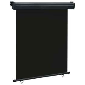 X98.4 Vidaxl 48424 Balcony Side Awning 55.1 Inch Black