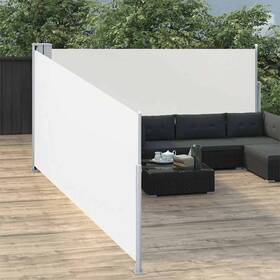 393.7 Vidaxl 48473 Side Awning Cream Polyester 39.4 X In Retractable