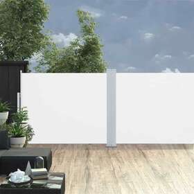 X393.7 Vidaxl 48491 Retractable Side Awning Cream 66.9 Inch