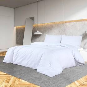 Vidaxl 720286656389 Lightweight White Microfiber Duvet Cover Set 55.1x78.7 Inches Soft Bedding