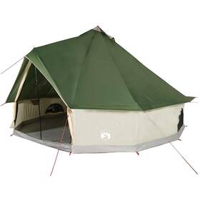 94588 Vidaxl Family Tent Tipi 10-person Green Waterproof Garden