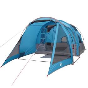 94743 Vidaxl Camping Tent Tunnel 4-person Blue Waterproof Shelter