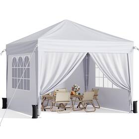 P860015052490 Vinabilia 10x10 Pop Up Canopy With Sidewalls Instant Portable Tent Carry B