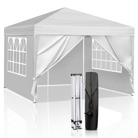 Vingli 810158423206 10x10 Pop Up Canopy Tent With Sidewalls Outdoor Gazebo Patio Ev