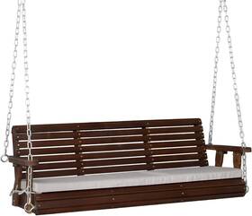 Vl-g57000510 Vingli Heavy Duty 880 Lbs Patio Wooden Porch Swing Outdoor With 5 Ft Rustic