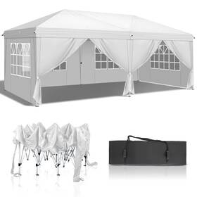 Wh1010 Vingli 10ftx20ft Ez Pop Up Canopy Tent With 6 Removable Sidewalls Panels Folding Insta